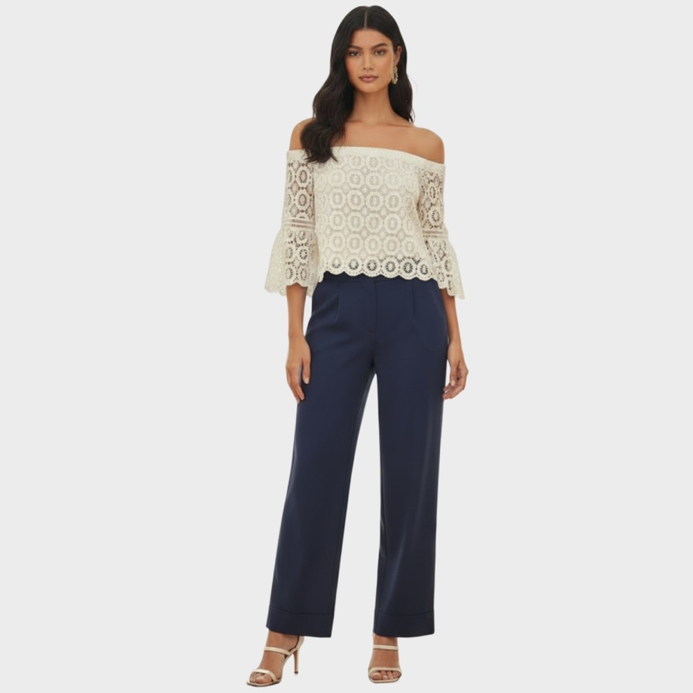 Lulus Good Day White Crochet Off The Shoulder Top - Picture 6 of 6
